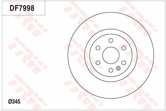 TRW DF7998 Brake disc DF7998