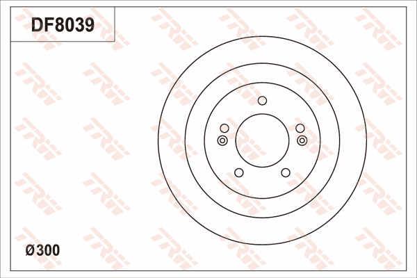TRW DF8039 Brake disc DF8039