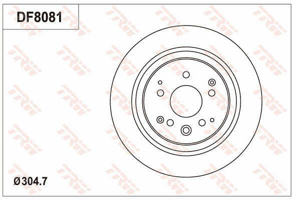 TRW DF8081 Brake disc DF8081