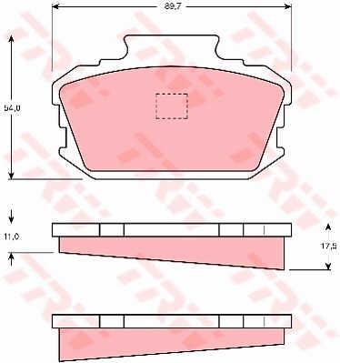 TRW GDB116 Brake Pad Set, disc brake GDB116