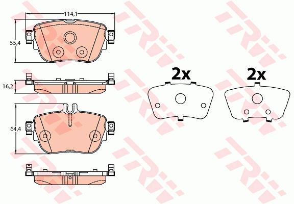TRW COTEC brake pad set TRW GDB2155