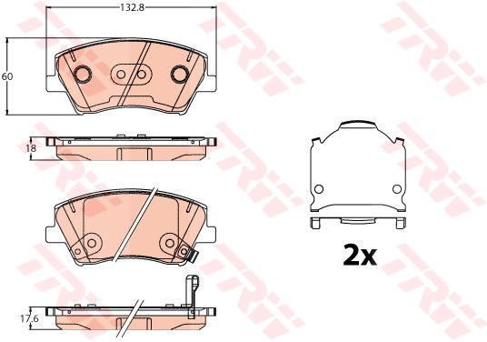 TRW COTEC brake pad set TRW GDB2203