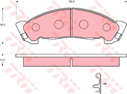 TRW GDB7087 TRW COTEC disc brake pads, set GDB7087