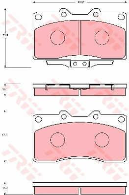 TRW GDB7106 TRW COTEC disc brake pads, set GDB7106