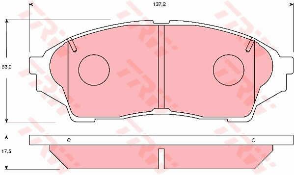 TRW GDB7194 Brake Pad Set, disc brake GDB7194