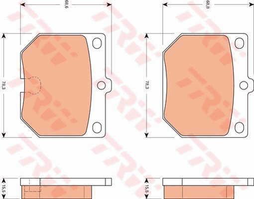 TRW GDB7505 Brake Pad Set, disc brake GDB7505