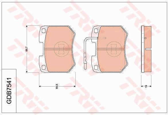 TRW GDB7541 TRW COTEC disc brake pads, set GDB7541