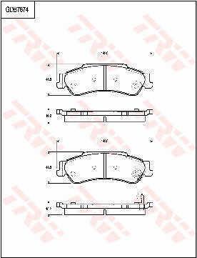 TRW GDB7674 TRW COTEC disc brake pads, set GDB7674