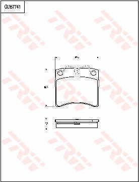 TRW GDB7741 TRW COTEC disc brake pads, set GDB7741