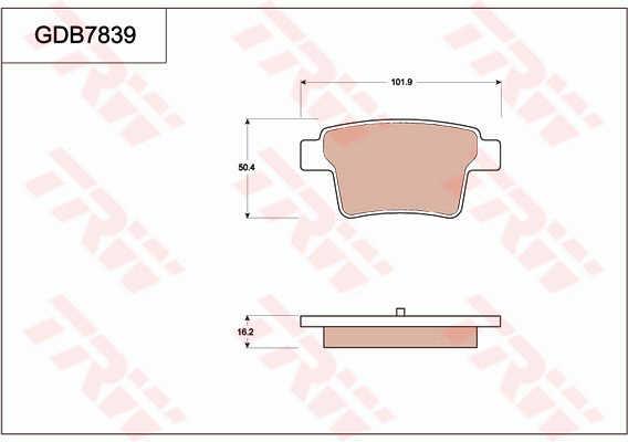 TRW GDB7839 TRW COTEC disc brake pads, set GDB7839