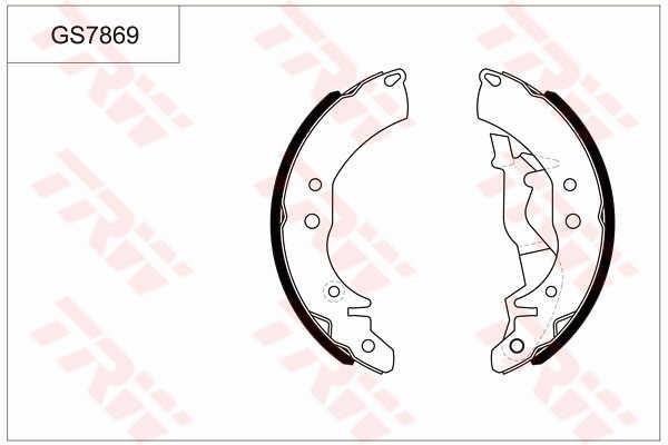 TRW GS7869 Brake shoe set GS7869