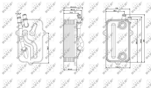NRF Oil cooler – price 304 PLN