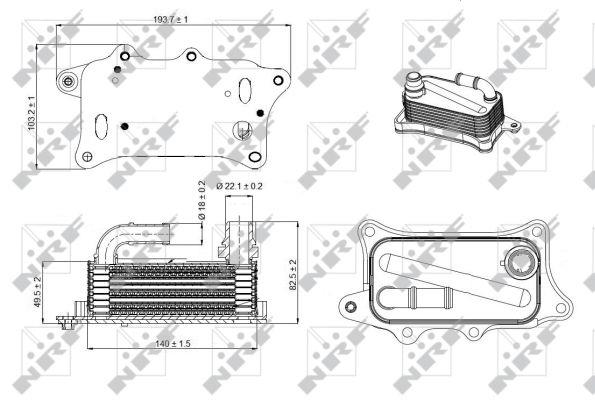 NRF Oil cooler – price 242 PLN