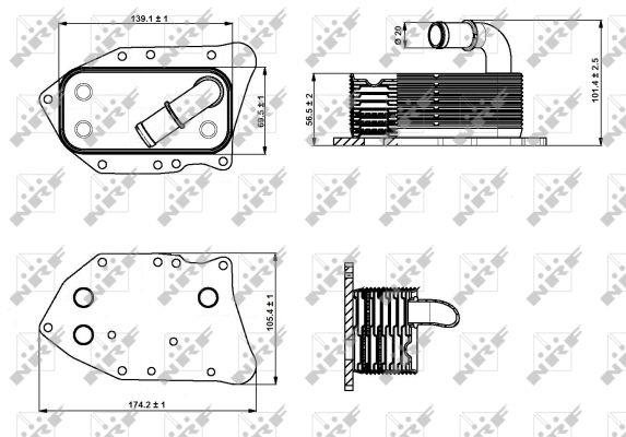 NRF Oil cooler – price 253 PLN