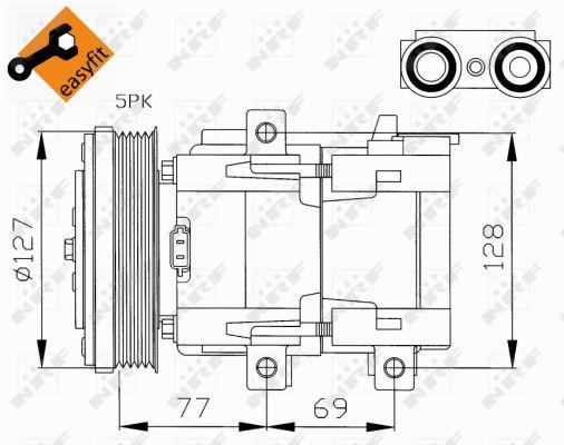 NRF 32061 Compressor, air conditioning 32061