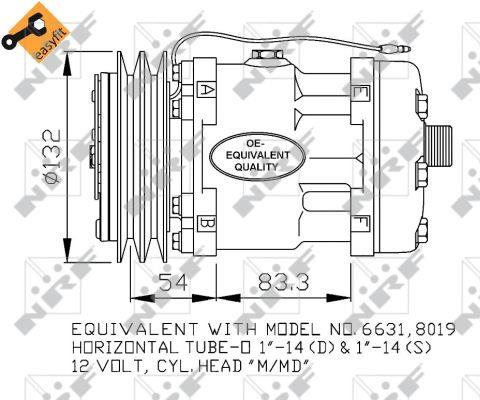 NRF Compressor, air conditioning – price 690 PLN