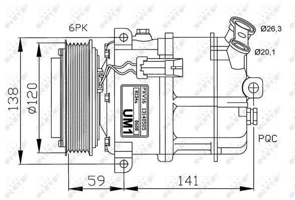 NRF 32191 Compressor, air conditioning 32191