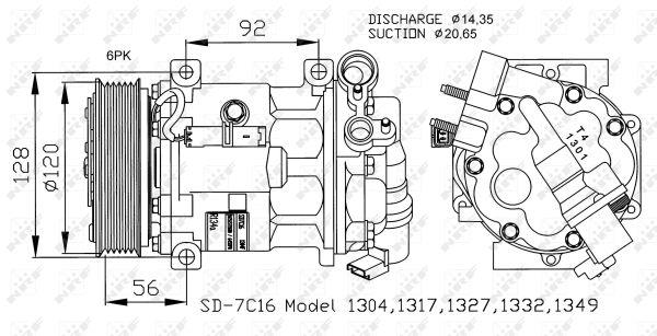 NRF Compressor, air conditioning – price 932 PLN