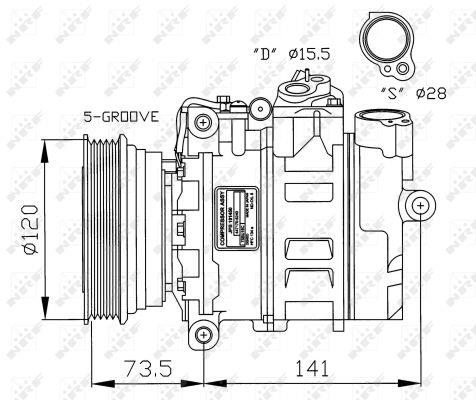 NRF 32261 Compressor, air conditioning 32261