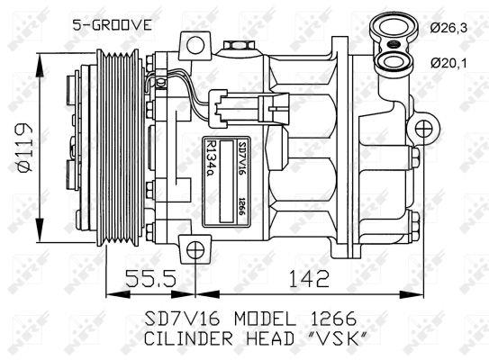 NRF Compressor, air conditioning – price 934 PLN