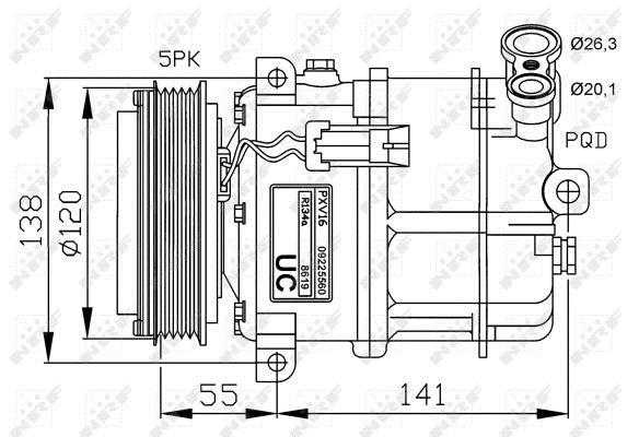 NRF Compressor, air conditioning – price 1005 PLN