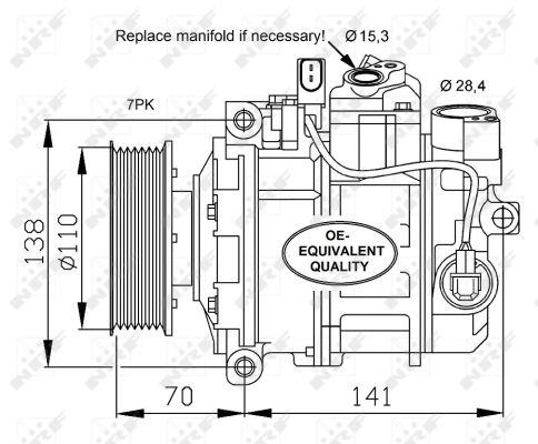 NRF Compressor, air conditioning – price 953 PLN