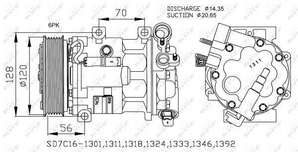 NRF Compressor, air conditioning – price 1158 PLN