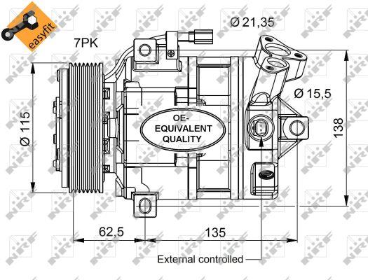 NRF 32692 Compressor, air conditioning 32692