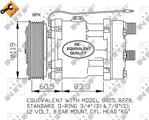 NRF Compressor, air conditioning – price 878 PLN