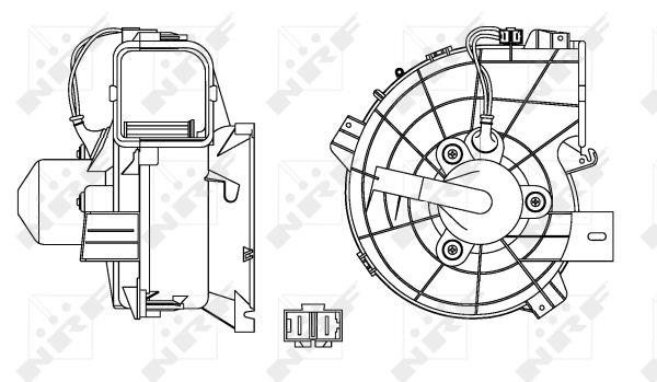 NRF Fan assy - heater motor – price 308 PLN