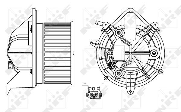NRF Fan assy - heater motor – price 306 PLN