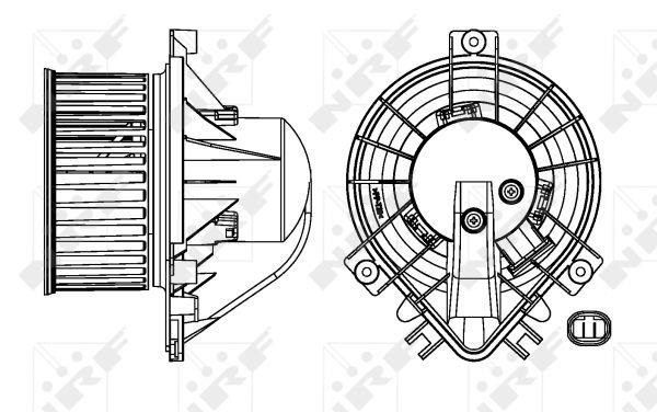 NRF Fan assy - heater motor – price 251 PLN