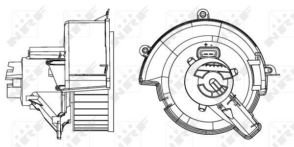 NRF Fan assy - heater motor – price 292 PLN