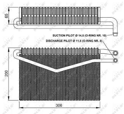NRF Air conditioner evaporator – price 427 PLN