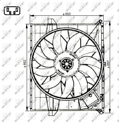 NRF 47731 Hub, engine cooling fan wheel 47731