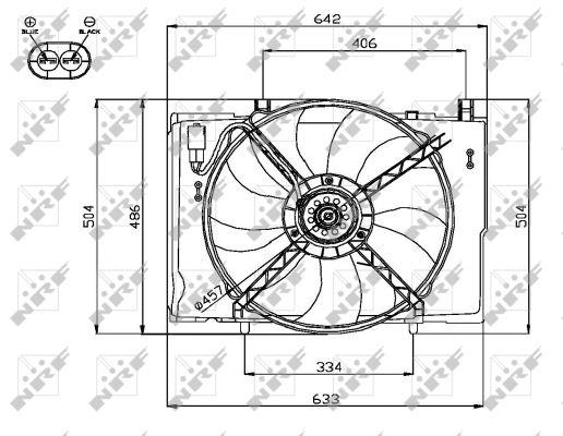 NRF 47741 Hub, engine cooling fan wheel 47741