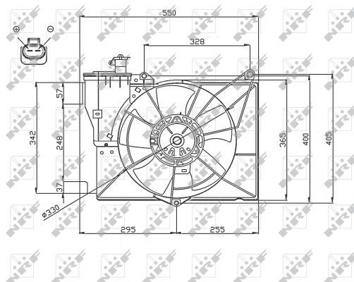 NRF 47746 Hub, engine cooling fan wheel 47746