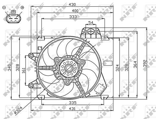 NRF 47750 Hub, engine cooling fan wheel 47750