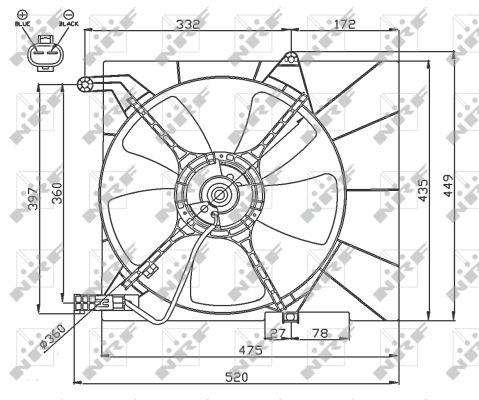 NRF 47751 Hub, engine cooling fan wheel 47751