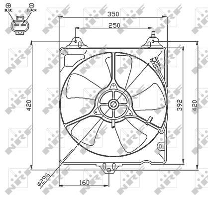 NRF 47753 Hub, engine cooling fan wheel 47753