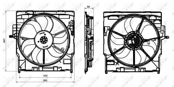 NRF 47837 Radiator fan 47837