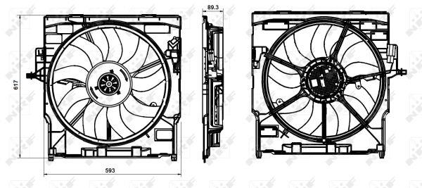 NRF 47845 Radiator fan 47845