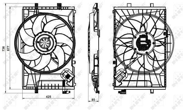 NRF Radiator fan – price 1373 PLN