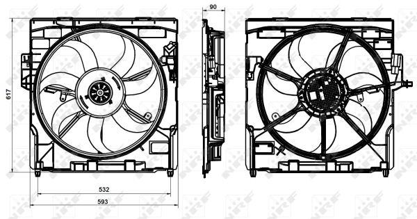 NRF 47864 Radiator fan 47864