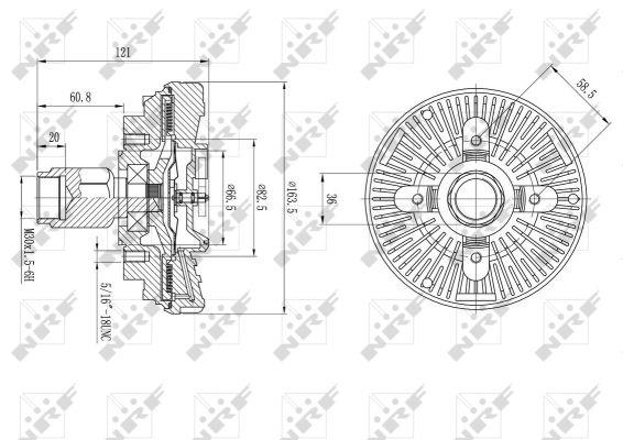 NRF 49587 Viscous coupling assembly 49587