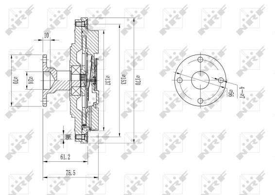NRF 49602 Viscous coupling assembly 49602