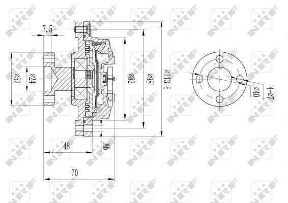 NRF 49609 Viscous coupling assembly 49609