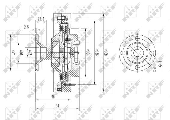 NRF 49626 Viscous coupling assembly 49626