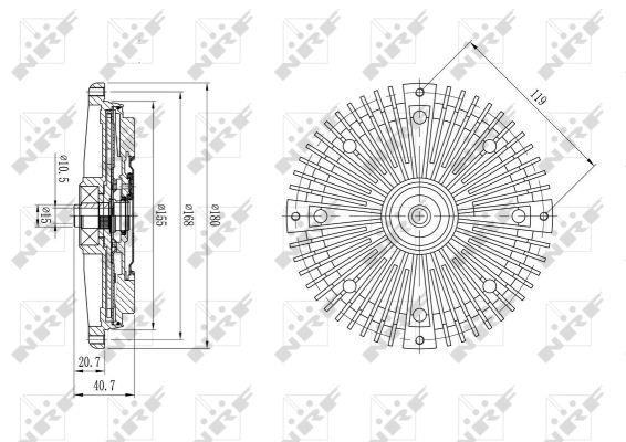 NRF 49646 Fan clutch 49646