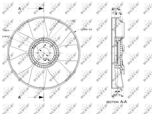 Fan impeller Iveco: 49849 NRF Fan impeller